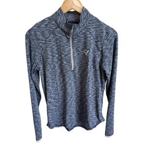 Zero Restriction Shae 1/2 Zip Blue Golf Performance Pullover Long Sleeve Medium